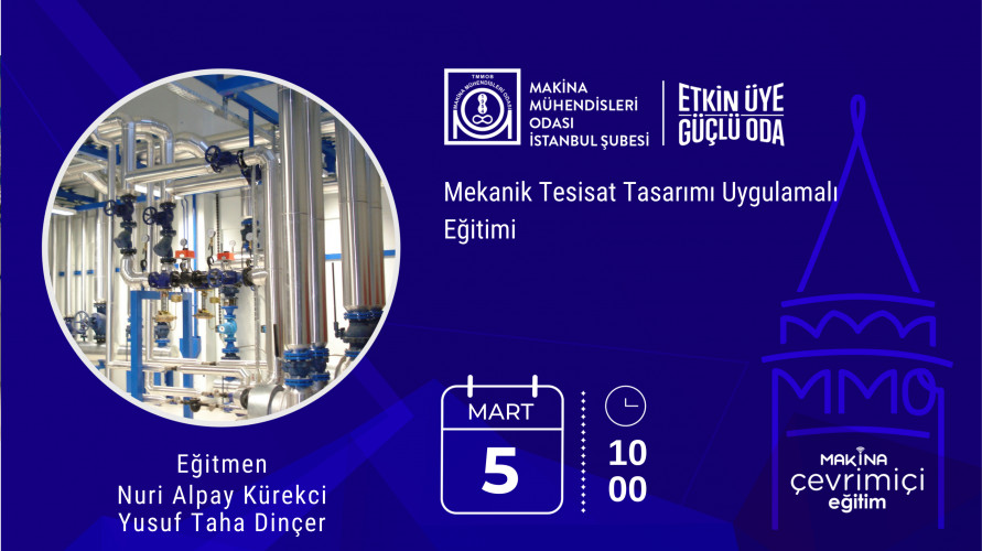 Makina Portal Mekanik Tesisat Tasarımı Uygulama Eğitimi Çevrimiçi