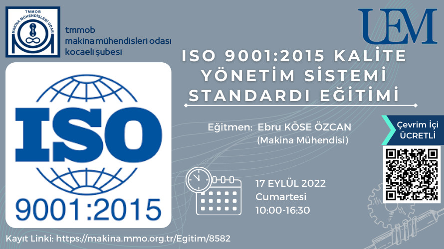ISO 9001:2015 Kalite Yönetim Sistemi Standardı Eğitimi