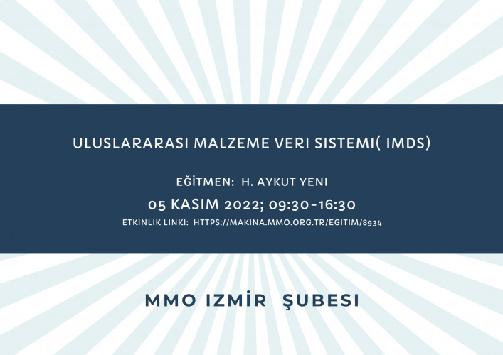 “Uluslararası Malzeme Veri Sistemi( IMDS)” Semineri **Çevrimiçi