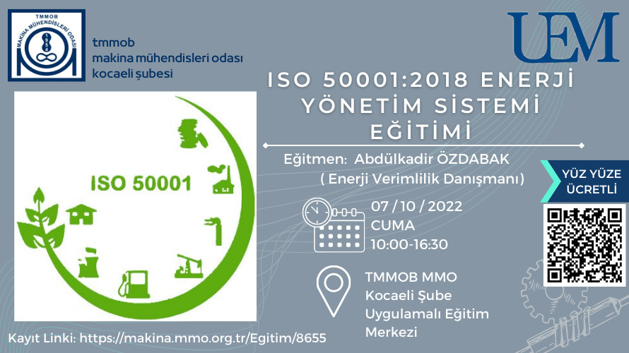 ISO 50001:2018 ENERJİ YÖNETİM SİSTEMİ EĞİTİMİ