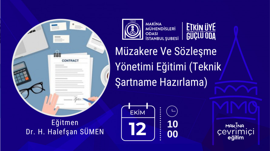 Müzakere Ve Sözleşme Yönetimi Eğitimi (Teknik Şartname Hazırlama)