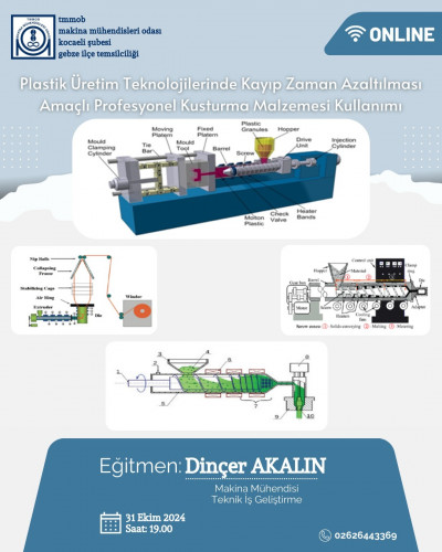 PLASTİK ÜRETİM  TEKNOLOJİLERİNDE  KAYIP ZAMAN AZALTILMASI  AMAÇLI PROFESYONEL  KUSTURMA MALZEMESİ KULLANIMI