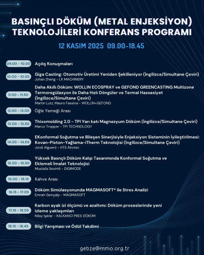 BASINÇLI DÖKÜM (METAL ENJEKSİYON ) KONFERANSI