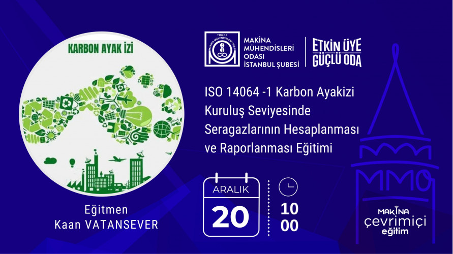 ISO 14064 -1 Karbon Ayakizi Kuruluş Seviyesinde Seragazlarının Hesaplanması ve Raporlanması Eğitimi