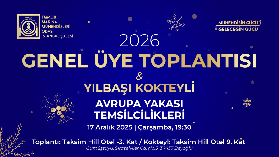 Avrupa Yakası Genel Üye Toplantısı Ve Yılbaşı Kokteyli