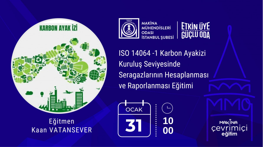 ISO 14064 -1 Karbon Ayakizi Kuruluş Seviyesinde Seragazlarının Hesaplanması ve Raporlanması Eğitimi