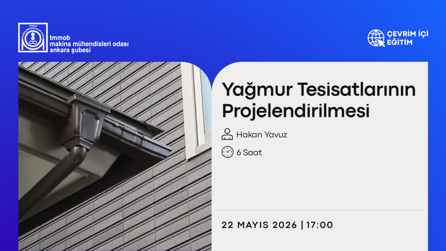 YAĞMUR TESİSATLARININ PROJELENDİRİLMESİ (ÇEVRİM İÇİ)