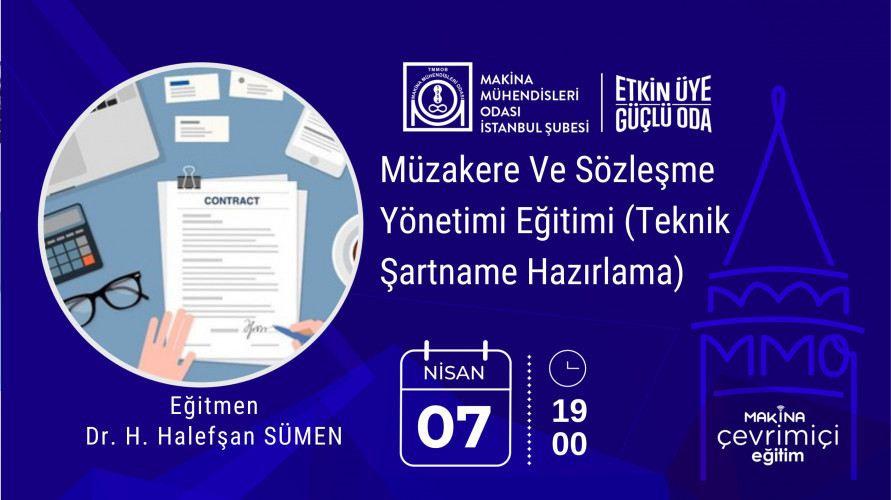 Müzakere Ve Sözleşme Yönetimi Eğitimi (Teknik Şartname Hazırlama)
